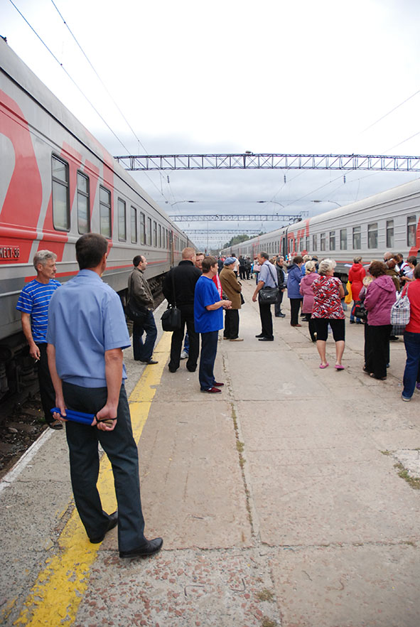 Trein Moskou naar Novosibirsk TransSiberië station