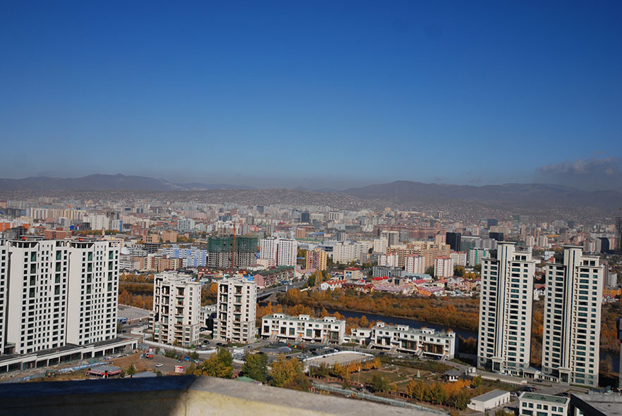 Zicht op Ulaanbaatar