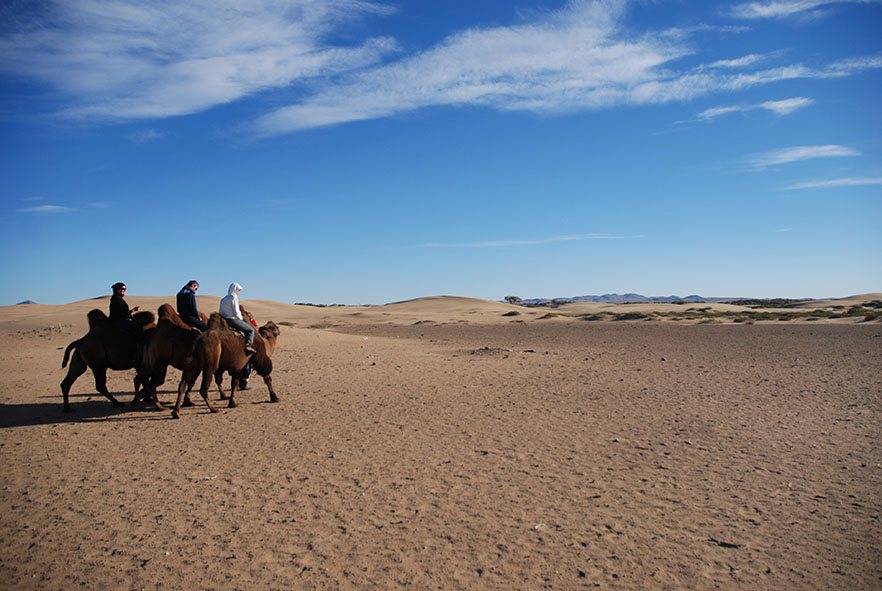Kameel rijden semidesert Mongolië