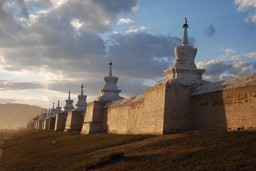 Erdene zuu klooster Kharkhorin Mongolië muur
