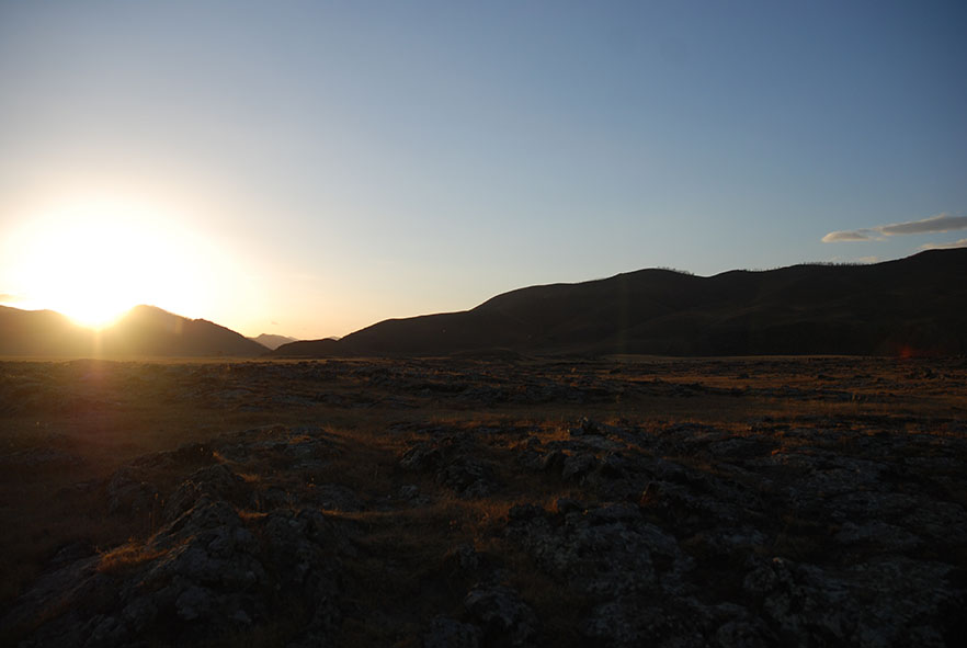 Orkhon valley zonsondergang