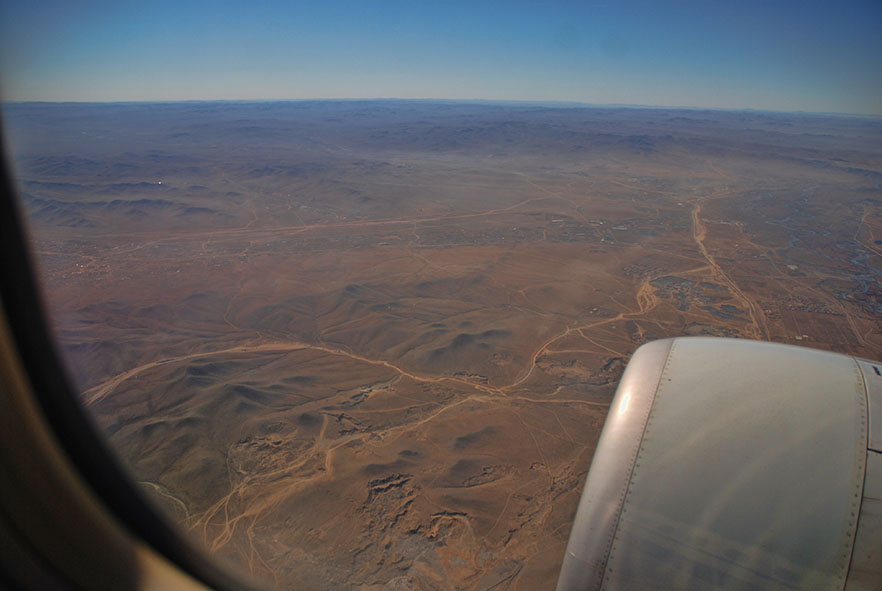 Vlucht Ulaanbataar Beijing, Mongolië vanuit de lucht