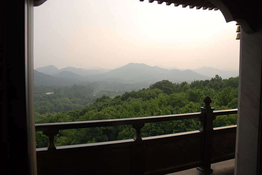 Leifeng pagoda West lake Hangzhou uitzicht