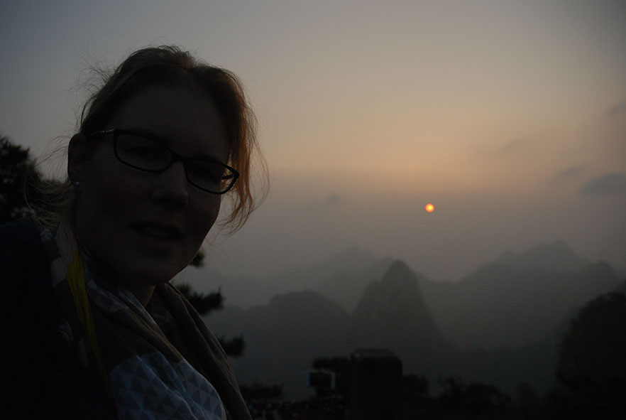 Huangshan Gele bergen zonsopkomst Els op Reis