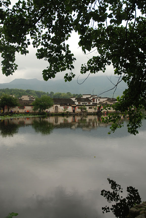 Uitzicht op Hongcun Huizhou dorpjes