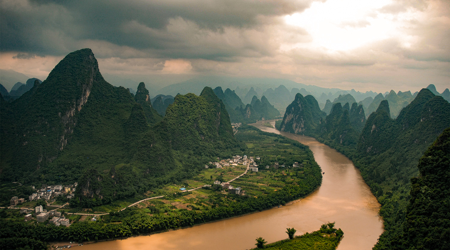 Auto naar Yangshuo Xingping Guilin China