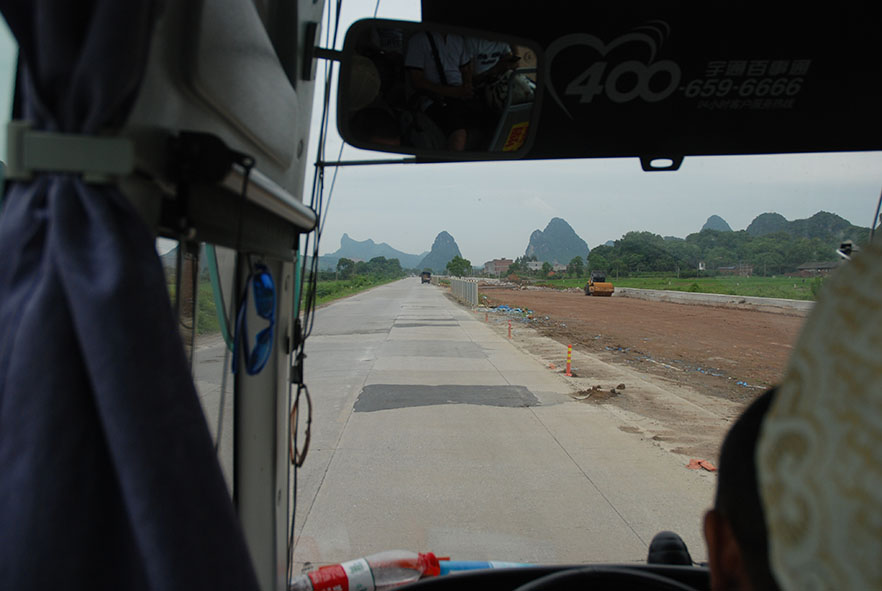 Bus van Yangshuo naar Guilin