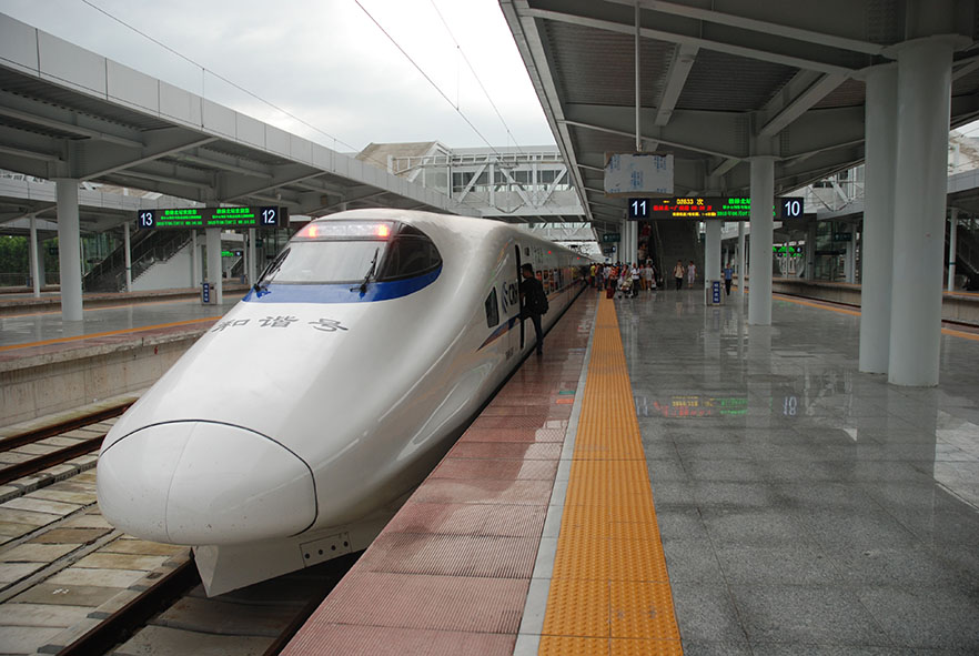 Trein van Guilin via Shenzhen naar Hong Kong