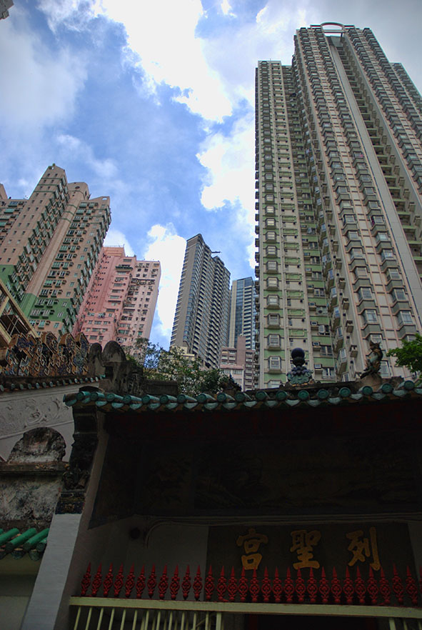 Man Mo tempel Hong Kong buitenkant