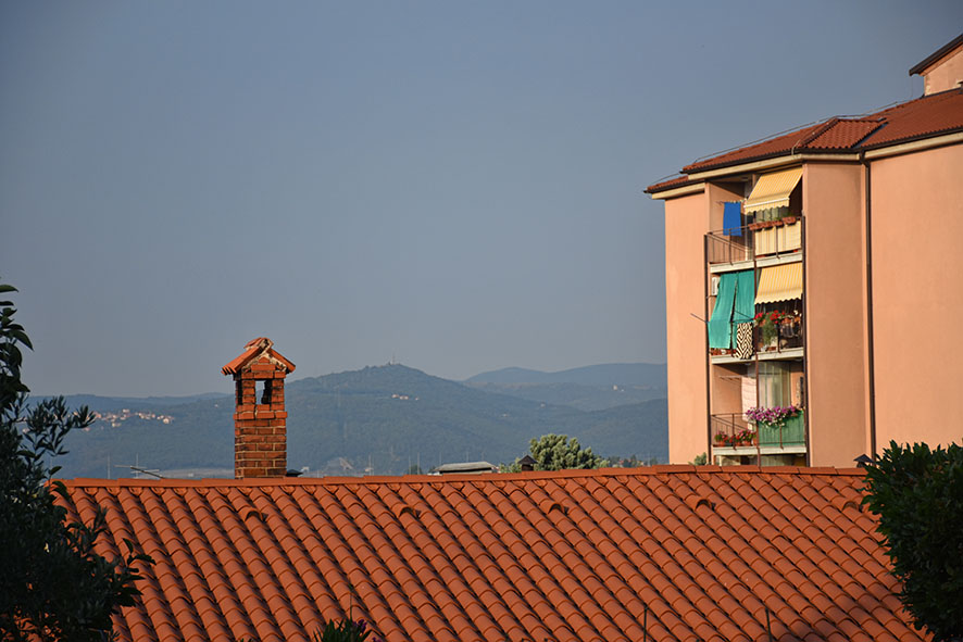 Uitzicht vanuit het appartement in Slovenië